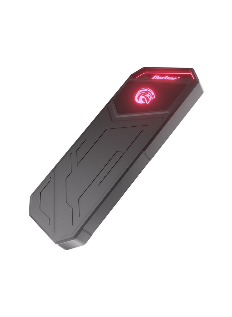 كينجس بيك KingSpec Z5 SSD خارجي محمول بسعة 512 جيجابايت مع إضاءة RGB - حتى 1850 ميجابايت/ثانية، هيكل من سبائك الزنك، واجهة USB 3.2 Gen2x2، محركات أقراص صلبة فائقة الحالة، متوافقة مع الهواتف المحمولة/PS4/الكمبيوتر المحمول/التلفزيون/الكمبيوتر الشخصي - Image 2